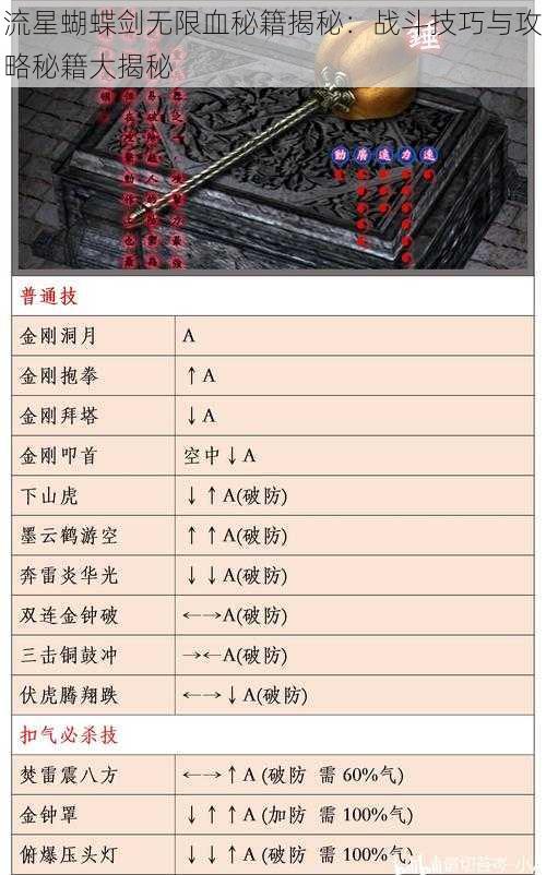 流星蝴蝶剑无限血秘籍揭秘：战斗技巧与攻略秘籍大揭秘