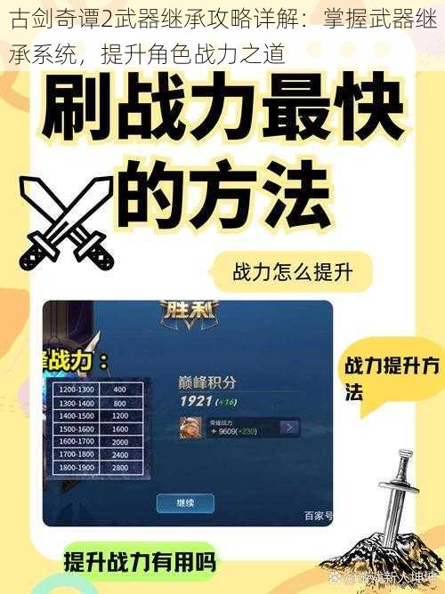 古剑奇谭2武器继承攻略详解：掌握武器继承系统，提升角色战力之道