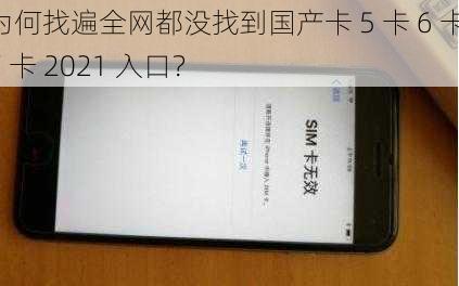 为何找遍全网都没找到国产卡 5 卡 6 卡 7 卡 2021 入口？