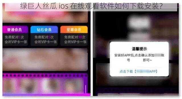 绿巨人丝瓜 ios 在线观看软件如何下载安装？