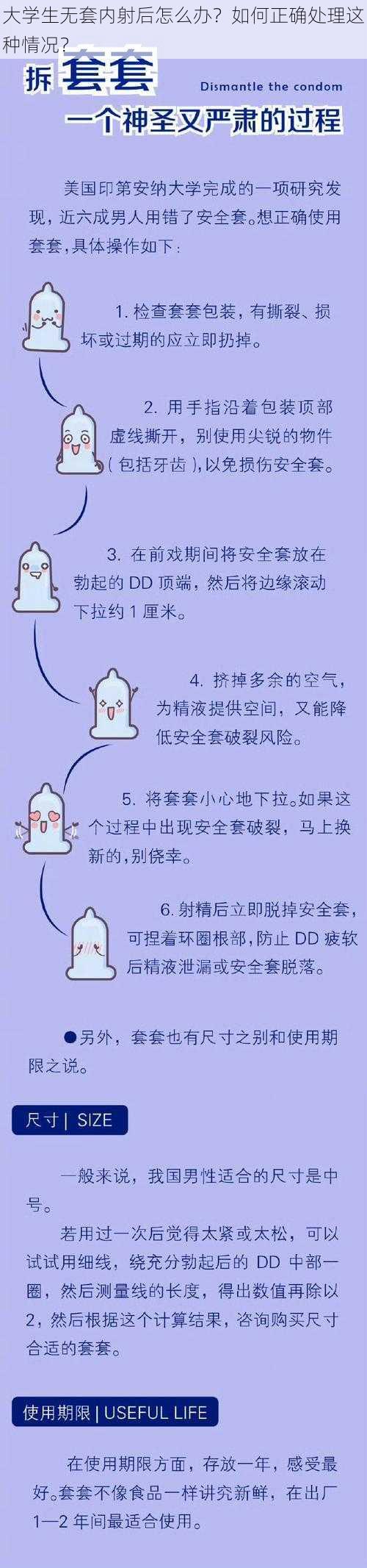 大学生无套内射后怎么办？如何正确处理这种情况？